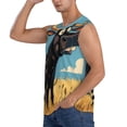 thumbnail image 3 of Balery Whimsical Cartoon Cow Camisetas sin mangas para hombre, absorbe la humedad y protege contra el mal olor.-Small, 3 of 7