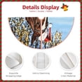 thumbnail image 3 of Rateoe Christmas Horse Pattern Christmas Tree Skirt with Ties , Christmas Tree Decorations, Farmhouse Christmas Decor Xmas Holiday Decorations-30", 3 of 6