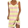 thumbnail image 3 of Summer Plus Size Dresses for Women 2025 Comfort Solid Color Pocket Sleeveless V-Neck Dress, 3 of 6