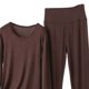thumbnail image 5 of Conjunto de Ropa Interior Larga de Manga Larga Cuello Redondo Ropa de Salón Casual Pijamas Ropa de Dormir Ropa de Noche Acogedora, 5 of 6