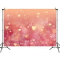 thumbnail image 2 of 10 x 8 ft Valentine's Day Pink Glitter Heart Banner Backdrop Valentine Day Party Wedding Baby Shower Photo Backdrop Sweet Female Birthday Girls Lovers Portraits Photo Studio, 2 of 5