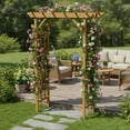 thumbnail image 5 of Wooden Arbor, Wedding Arch for Ceremony, Wood Trellis for Plant Climbing, Christmas Decor Pergola for Garden Backyard, 5 of 14