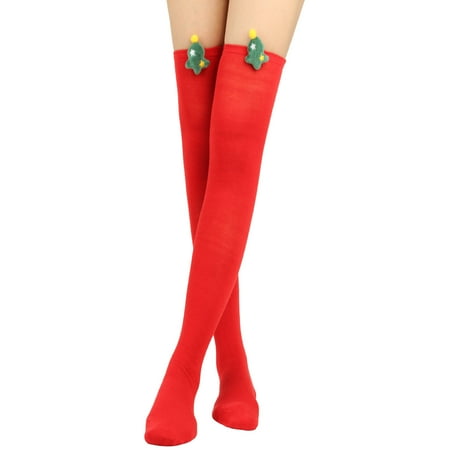 

YUNAFFT Socks for Women and Men Clearance Women Christmas Long Tube Knee Socks Striped Garter Cute Accessories Christmas Party