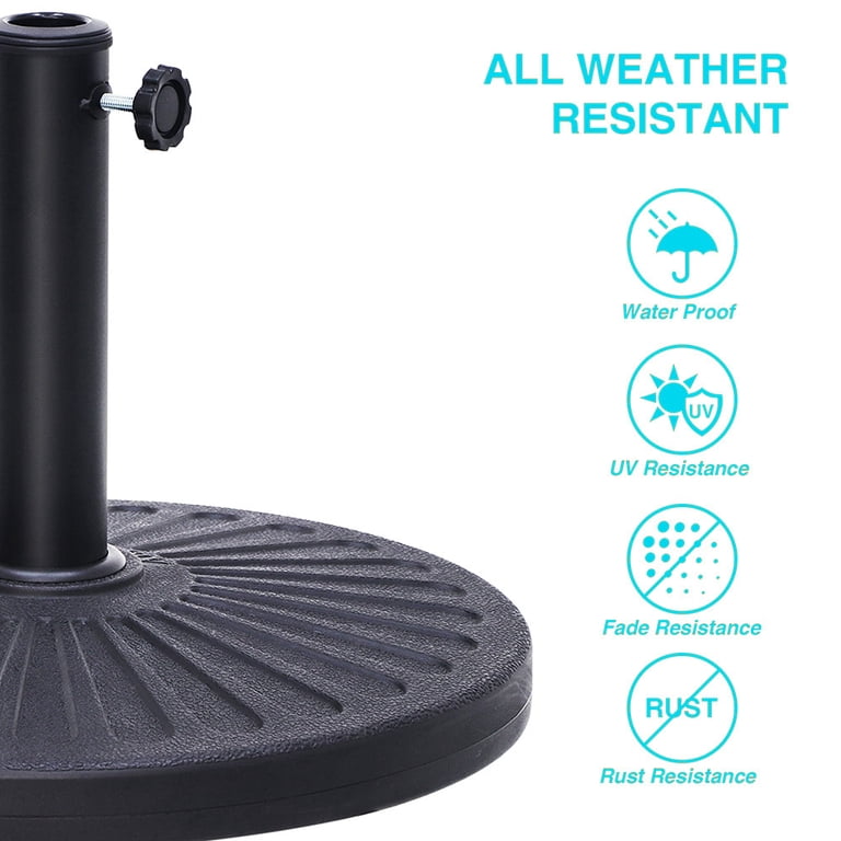 Abble Market Umbrella Base, 26.5 lbs, Matte Black photo 5