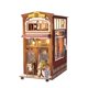 thumbnail image 5 of Kits de casa de muñecas en miniatura de madera, casa de muñecas ensamblada con muebles y adornos, obra de arte, modelo de cafetería de moda, caja de, 5 of 9
