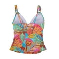 thumbnail image 2 of Bleu By Rod Beattie Women's Tankini Swim Top Palms Multi 10, 2 of 2