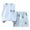 Light Blue2, variant on Little Boys Outfits Cartoon Print Breathable Tank Top & Shorts Summer Clothes Set, Sizes 5-6Y