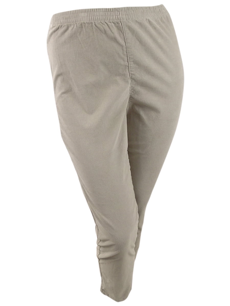 Karen Scott Women's Corduroy Pull on Pants Stonewall Size Petite XL