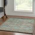 thumbnail image 2 of Linon Platinum SantaFe Power Loomed Polyester 5'x7'6" Rug in Blue, 2 of 3