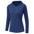 thumbnail image 5 of Afuyipoi Women UPF 50+ Sun Protection Shirt,Quick-Drying Sporty & Casual Thumb Holes Long Sleeve Shirt Navy L, 5 of 6