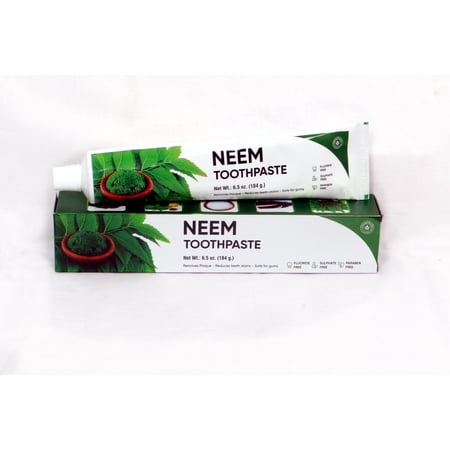 Yunani Herbs Fluoride free Paraben free Neem Toothpaste-Value pack of 6 of 6.5 oz tubes Clean mint-100% natural