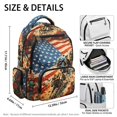 thumbnail image 5 of CHAQLIN Patriotic Toddler Bookbag 17 Inch Featuring Horse Racing Flag, Lightweight 600D Polyester Kids Backpack for Back to School and Travel, 5 of 10