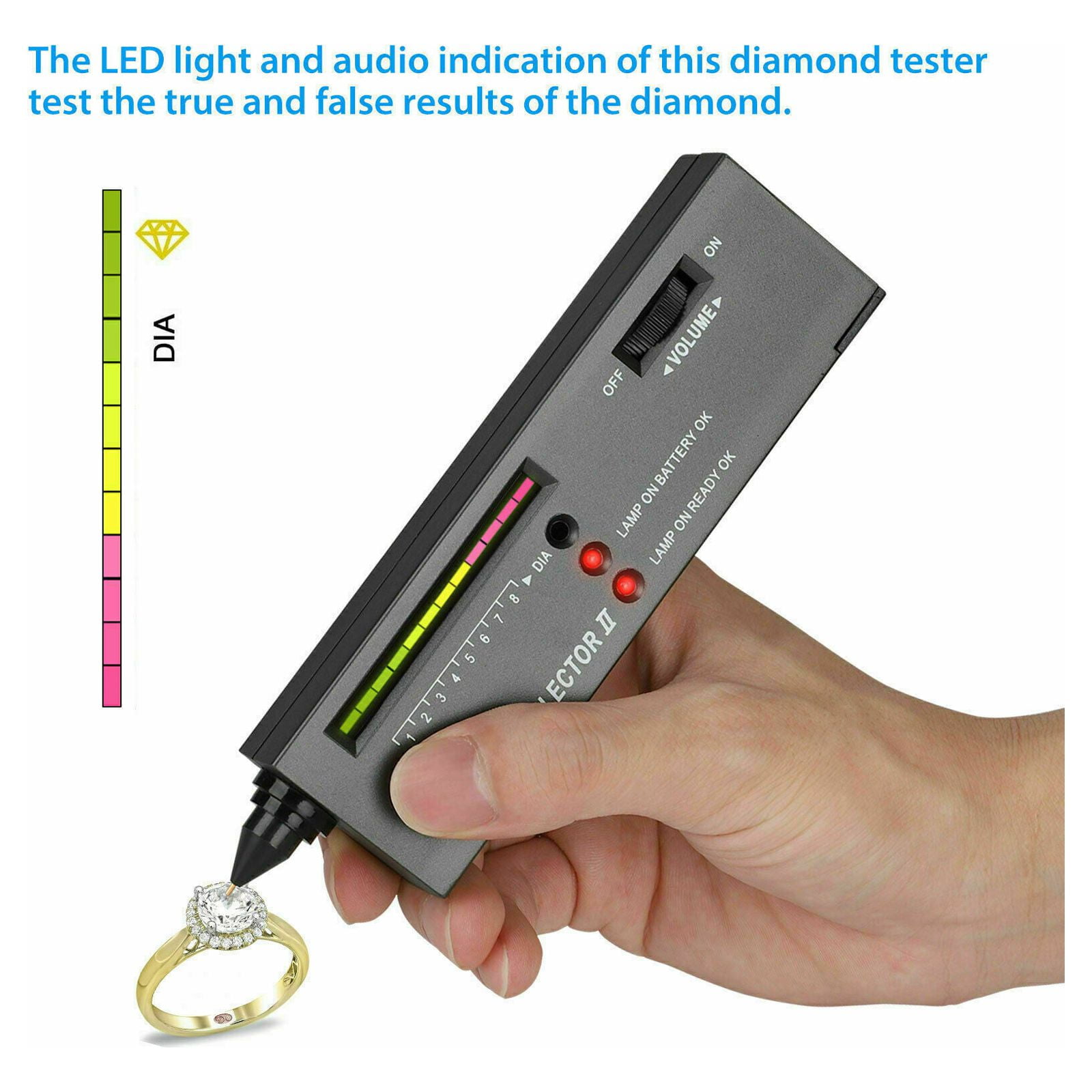 Diamond Tester Gemstone Testing Kit Digital Electronic Checker Tool