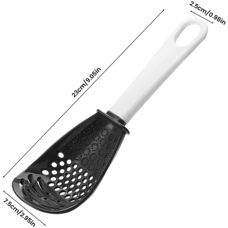 2Pack Multifunctional Kitchen Cooking Spoon, Slotted Spoon for Cooking  Strainer Spoon, All in One Garlic Press Grinder Kitchen Spoons for Mashing