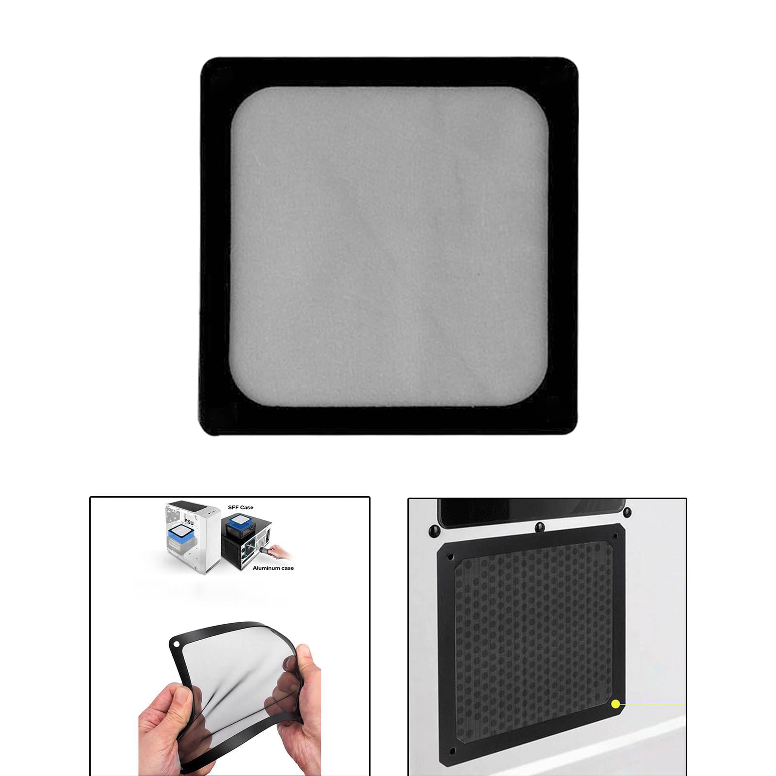 uxcell 2 Pcs Dustproof Dust Filter Guard Grill Cover for 80mm PC Case Fan 