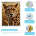 thumbnail image 3 of Diamond Art Kit for Adults, Cheetah Portrait Golden Field Diamond Painting for Adults Beginners, 5D DIY Diamond Art Painting Kits, Colorful Diamond Painting Craft for Home Decor 12x16, 3 of 7