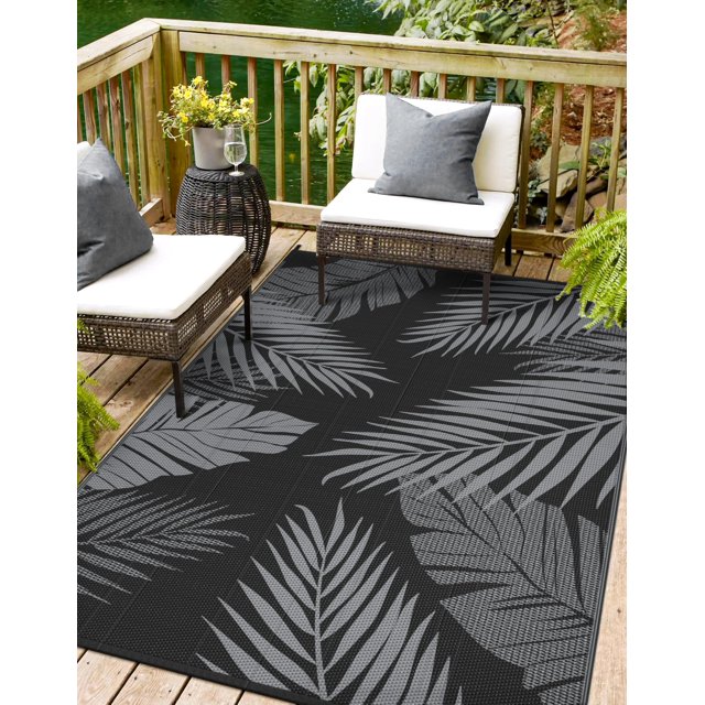 Alfombra exterior sarben, 152 x 244 cm, impermeable y reversible