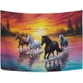 thumbnail image 3 of FREEAMG Horses Going Tapestry Hippie Wall Hanging Tapestries Aesthetic Decorative for Living Room Bedroom Ceiling 60x51In, 3 of 7