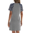 thumbnail image 2 of Gvmfive Women Casual Leopard Print Patchwork Long T-shirt Tops Loose Mini Dress, 2 of 3