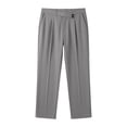 thumbnail image 5 of UVEASISHA Men’s Dress Pants Casual Slim Fit Flat Front Trousers for Everyday Business and Daily Wear Solid Color Relaxed Fit Suit Pants Daily Wear with Pockets Dark Gray XL, 5 of 10