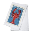 thumbnail image 1 of New London, Connecticut, Lobster, Woodblock (100% Cotton Tea Towel, Decorative Hand Towel, Kitchen and Home), 1 of 3