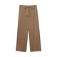 thumbnail image 4 of Negocios Pantalones Casuales para las Mujeres Más Talla Alta Cintura Pierna Recta Trabajo Capris, Corbata Delantera con Bolsillos, Poliéster Oficina Y Uso Diario, 4 of 8