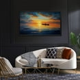 thumbnail image 2 of Ocean Art Wall Decor Sea Wall ArtSunset Wall ArtSunset Fisherman Canvas Wall Art Painting For Livingroom Decor Office Bedroom Decoration, 2 of 8