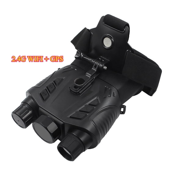 BekinTek GPS WiFi Head Mounted Night Vision Goggles Full Color Helmet Mountable NVG Binoculars Rechargeable Remote View GPS Positioning Full Dark Observe 8x Digital Zoom 2.5K Video