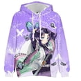 thumbnail image 2 of Demon Slayer Novelty Hooded for Men Women Boys Girls Pullover Anime Character Sweatshirt, 2 of 6