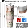 thumbnail image 2 of Bridesmaid Tumbler 40oz - Wedding Party Gift - Stainless Steel Insulated Cup with Handle & Straw - Champagne Flute Alternative, 2 of 6