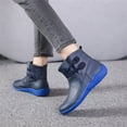thumbnail image 4 of Fall Ankle Boots for Women Arch Support Vintage Leather Fashion Lace Up Flat Heel Ankle Booties with Side Zipper Round Toe Casual Short Boots Comfortable Slip On Outdoor Shoes, 4 of 5