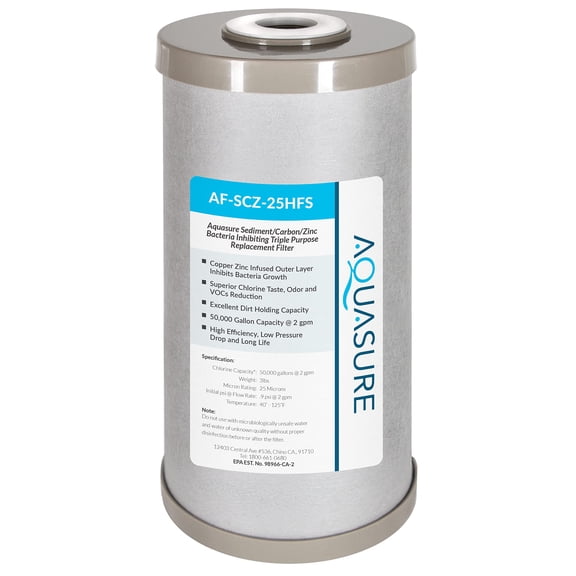 Fortitude V Series Carbon-Zinc 5-Stage Water Filter for Aquasure Fortitude V2