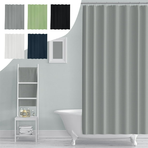 Cortina de ducha de lunares 1 unidad tela impermeable 183 x 183 cm forro de baño de color sólido para separación de zonas húmedas y secas y protección contra la humedad en baños