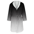 thumbnail image 4 of Gifts for Mom Robes for Women Fleece House Coat Oversized Soft Women's Sleepwear Spa Womens Bathrobe Black, 4 of 4