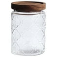 thumbnail image 1 of Frascos de vidrio vintage, frascos de almacenamiento herméticos con tapa de bambú, recipiente para almacenar alimentos, frasco para dulces para encimera de cocina, despensa, té, azúcar, café y té, 1 of 8