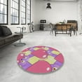 thumbnail image 3 of Ahgly Company Indoor Rectangle Patterned Pink Novelty Area Rugs, 2' x 3', 3 of 6