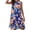Navy, variant on FcBaudy Sleeveless Round-Neck Dress,Summer Dresses for Women,Womens Dresses Summer Round Neck Sleeveless Short Front Short Back Long Hem Print Casual Loose Dress Women Dress