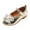 Gold, variant on Otqutp Soft Sole Flower Girls Shoes 1-6 Years Fashion Autumn Girls Casual Shoes Flat Lightweight Pearl Rhinestone Bow Cute Dress Shoes