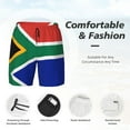 thumbnail image 3 of Men's 2 in 1 Swim Trunks with Compression Liner South African Flag Quick Dry Beach Shorts, 3 of 6