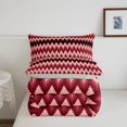 thumbnail image 5 of Homewish Red Black Boho Stripes Queen Comforter Set,Minimalist Tribal Geometric Comforter Sets Queen,Light Gray Reversible,3 Pieces,1 Comforter and 2 Pillowcases, 5 of 7