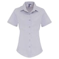 thumbnail image 1 of Premier Womens Cotton Poplin Stretch Short-Sleeved Shirt, 1 of 4