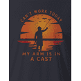 thumbnail image 2 of 9 Crowns Tees Mens Funny Fishing Can't Work Today T-Shirt Short Sleeve T-shirt (Cantwork-Navy, 2XL), 2 of 3