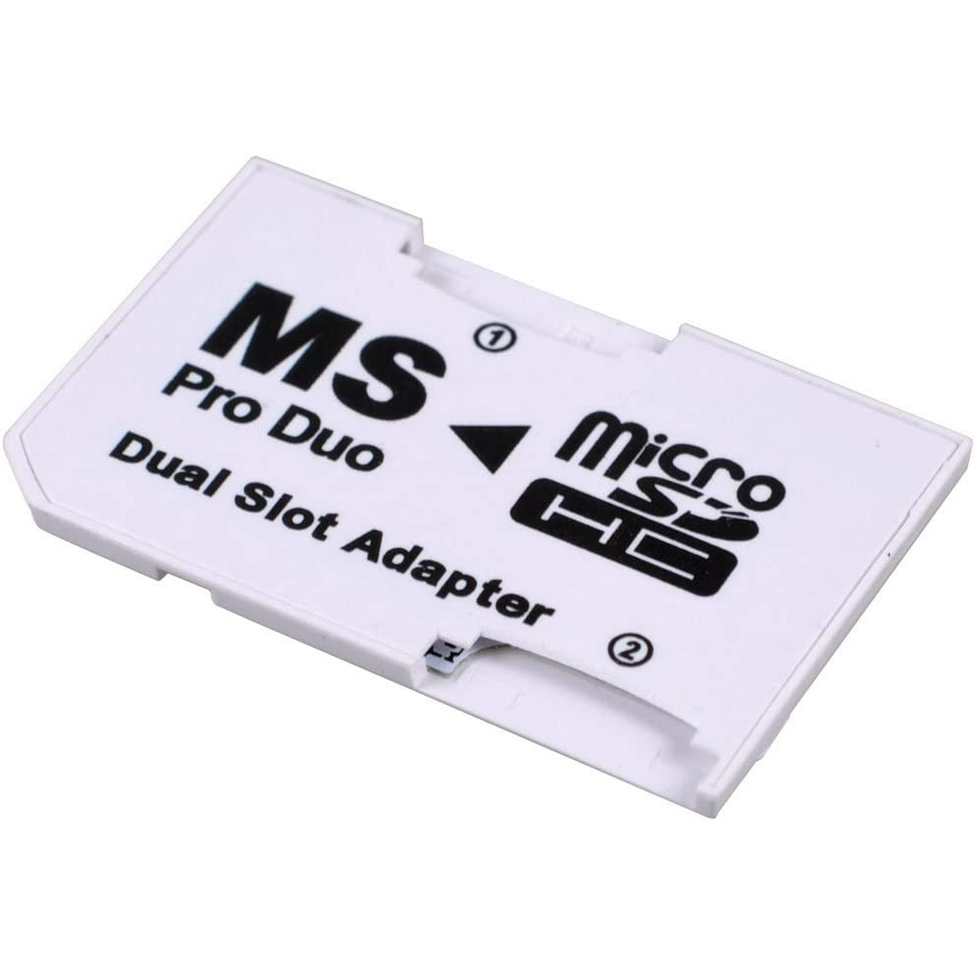 Dual Slot PSP Memory Card Adapter Micro SD/SDHC to Memory Stick
