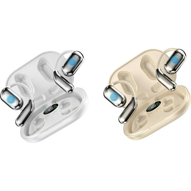 AI Language Translation Earbuds, 3-in-1 Translator Earbuds Real-Time 144-Languages Translation Wireless Earbuds, Fit iOS and Android (Whte Beige-2PCS)