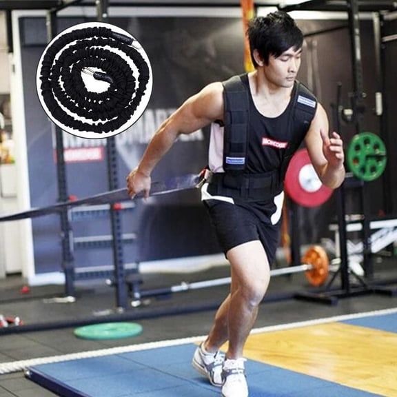 WESIEVYA 1Set Exercise Resistance Band Training Rope Black Workout Band for Stretching Strength and Portable Fitness