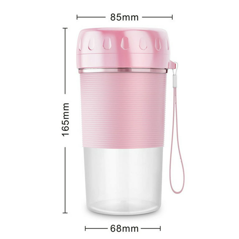Pink Bliss Portable Wireless Smoothie Blender Blend On-The-Go with