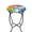Tree, variant on Indoor Outdoor Metal Round Side Table, 14 Inch Round Patio Coffee Bistro Table, Weather Resistant Black Metal Side Table for Patio Balcony Yard Porch Garden, Plant Stand for Indoor Outdoor Use