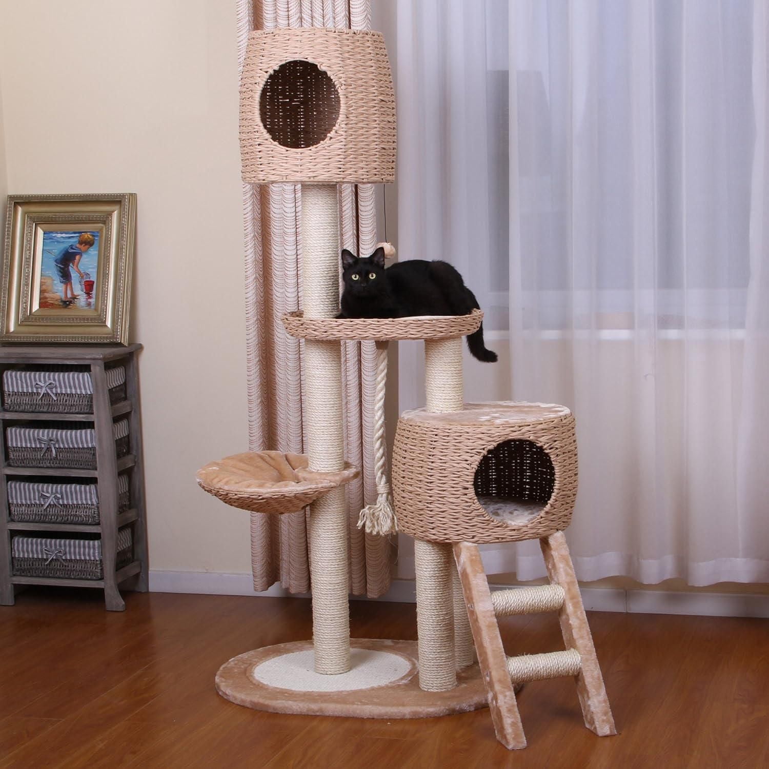 Petpals Group co-op Multi Level Cat Tree With Condo And Teaser