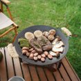 thumbnail image 2 of CLS Cast Iron BBQ Grill Pan for Outdoor Camping - Korean Style Steak & Meat Cooking Set with Rope & Storage Bag, Perfect for Picnics & Grilling (Set C), 2 of 6