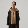 thumbnail image 2 of Premium Lamb Wool Scarf - 100% First-Cut Wool with Short Tassels,180*30,red, 2 of 17